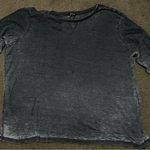 Long Sleeve T-Shirt in Aerial Current Black/Black